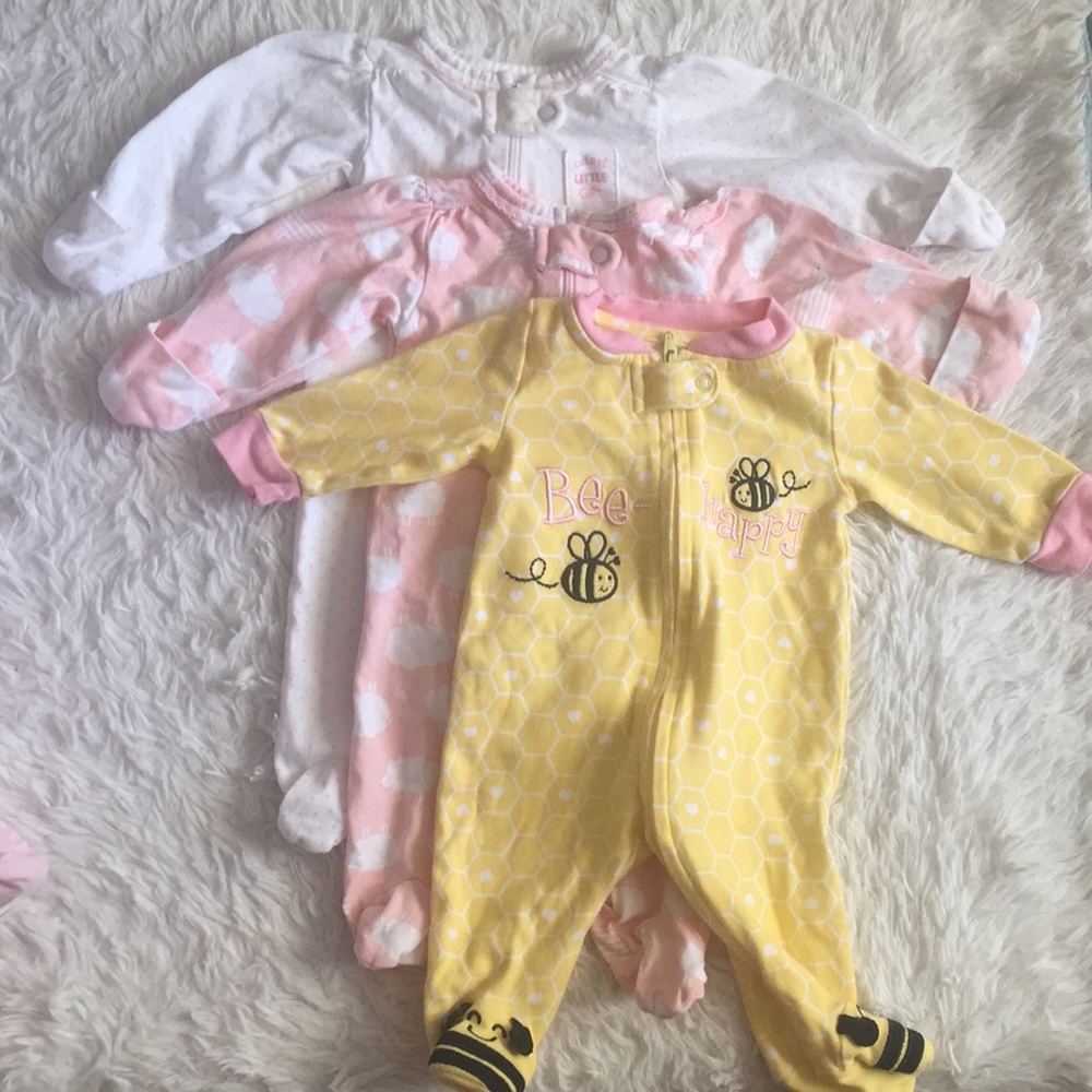 Newborn trio pajamas